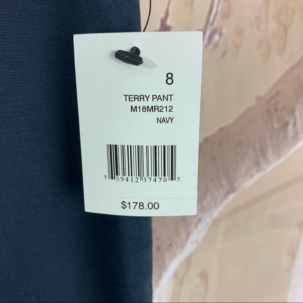 SOLD NEW Tahari Navy Blue Bootcut Terry Trousers Pant - Picture 8 of 11